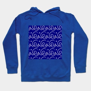 Background illustration blue wave, abctract, decorative design pattern Hoodie